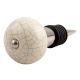 Cream Crackle Ceramic Wine Stopper